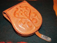 Bőr tarsoly életfa mintával